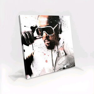 will.i.am Black Eyed Peas Abstract Musical SINGLE CANVAS WALL ART Picture Print
